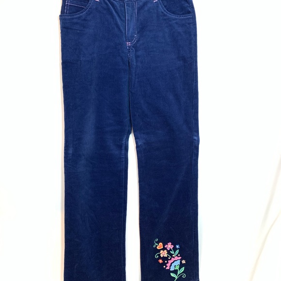 Hartstrings Corduroy w/ Floral Design Pants Sz 14 - Picture 13 of 16